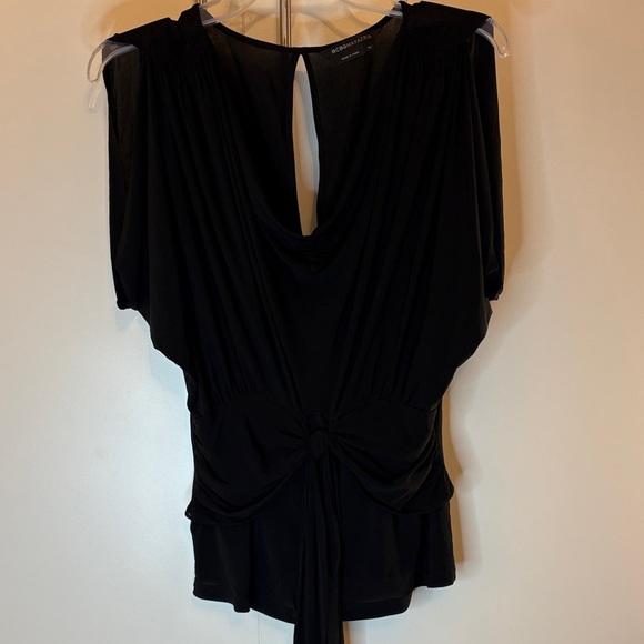 BCBGMaxAzria Black Drape Blouse - Picture 1 of 8
